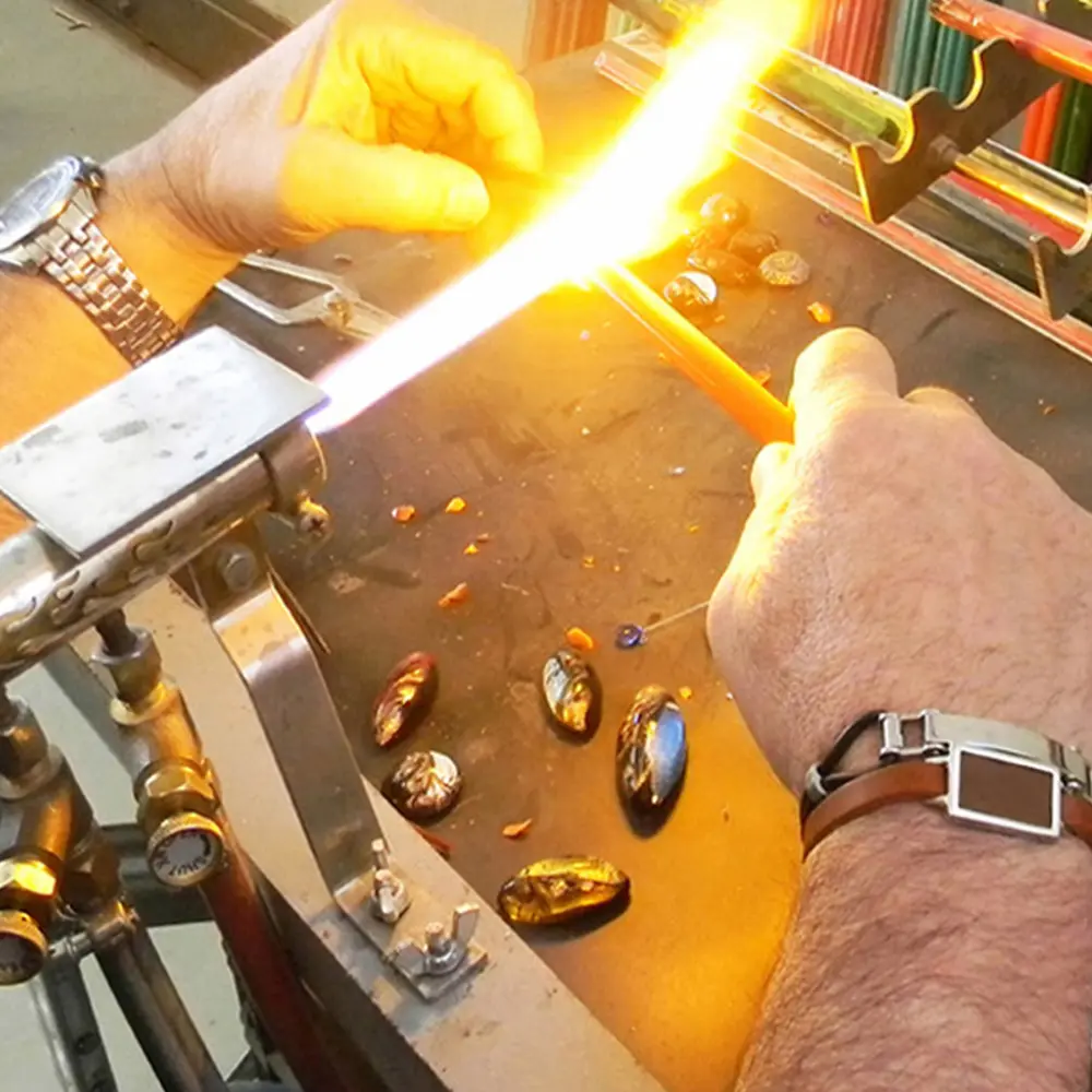 Fabrication de perles au chalumeau