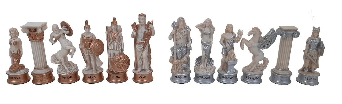 Piezas de ajedrez mitología griega